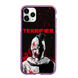 Чехол iPhone 11 Pro матовый Фильм Ужасающий, цвет: 3D-фиолетовый