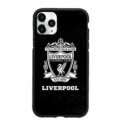 Чехол iPhone 11 Pro матовый Liverpool sport на темном фоне, цвет: 3D-черный