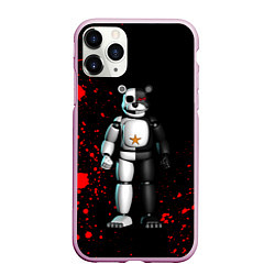 Чехол iPhone 11 Pro матовый Monokuma and Five Nights at Freddys, цвет: 3D-розовый