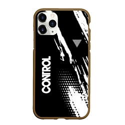 Чехол iPhone 11 Pro матовый Control Logo, цвет: 3D-коричневый