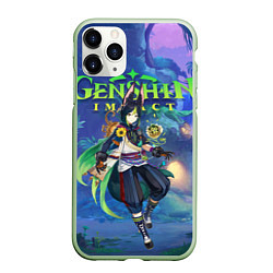 Чехол iPhone 11 Pro матовый Тигнари Genshin Impact, цвет: 3D-салатовый