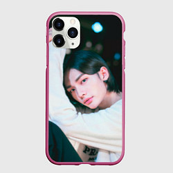 Чехол iPhone 11 Pro матовый Hyunjin Mixtape Oh, цвет: 3D-малиновый