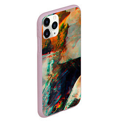 Чехол iPhone 11 Pro матовый Картинный холст со множеством красок, цвет: 3D-розовый — фото 2