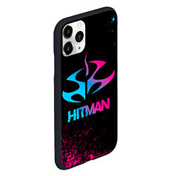 Чехол iPhone 11 Pro матовый Hitman - neon gradient, цвет: 3D-черный — фото 2