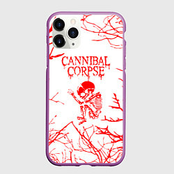 Чехол iPhone 11 Pro матовый Cannibal Corpse ветки, цвет: 3D-фиолетовый