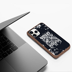 Чехол iPhone 11 Pro матовый Bring Me the Horizon краска, цвет: 3D-коричневый — фото 2