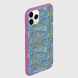 Чехол iPhone 11 Pro матовый Стили музыки, цвет: 3D-фиолетовый — фото 2