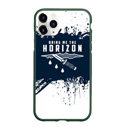 Чехол iPhone 11 Pro матовый Bring Me the Horizon рана, цвет: 3D-темно-зеленый