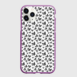 Чехол iPhone 11 Pro матовый Череп без челюсти, цвет: 3D-фиолетовый
