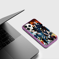 Чехол iPhone 11 Pro матовый Stray Kids Circus, цвет: 3D-фиолетовый — фото 2
