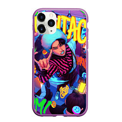 Чехол iPhone 11 Pro матовый Han Maniac fan art, цвет: 3D-фиолетовый