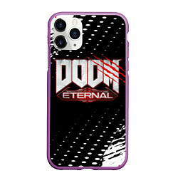 Чехол iPhone 11 Pro матовый Doom - краска, цвет: 3D-фиолетовый