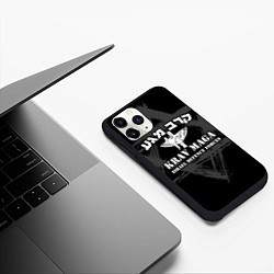 Чехол iPhone 11 Pro матовый Krav-maga emblem, цвет: 3D-черный — фото 2