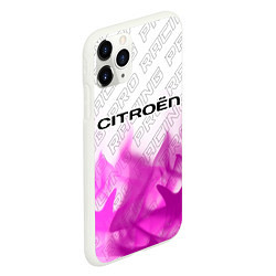 Чехол iPhone 11 Pro матовый Citroen pro racing: символ сверху, цвет: 3D-белый — фото 2
