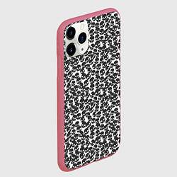 Чехол iPhone 11 Pro матовый Череп мелкий, цвет: 3D-малиновый — фото 2