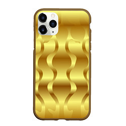 Чехол iPhone 11 Pro матовый Золото абстрактная графика, цвет: 3D-коричневый