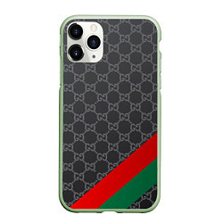 Чехол iPhone 11 Pro матовый В стиле gucci, цвет: 3D-салатовый