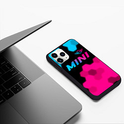 Чехол iPhone 11 Pro матовый Mini - neon gradient: символ сверху, цвет: 3D-черный — фото 2