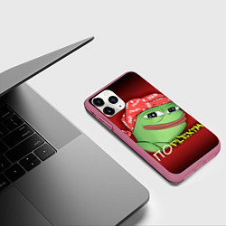 Чехол iPhone 11 Pro матовый Ricardo Pepe, цвет: 3D-малиновый — фото 2