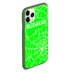 Чехол iPhone 11 Pro матовый Billie Eilish - паутина, цвет: 3D-темно-зеленый — фото 2