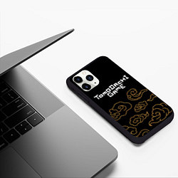 Чехол iPhone 11 Pro матовый Tomodachi Game anime clouds, цвет: 3D-черный — фото 2
