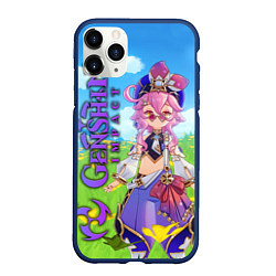 Чехол iPhone 11 Pro матовый Genshin Impact Дори, цвет: 3D-тёмно-синий