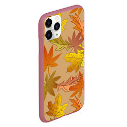 Чехол iPhone 11 Pro матовый Осенняя атмосфера, цвет: 3D-малиновый — фото 2