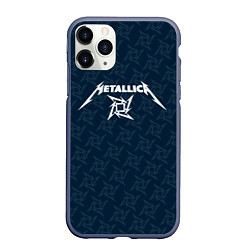 Чехол iPhone 11 Pro матовый Metallica - паттерн, цвет: 3D-серый