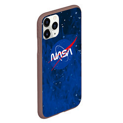 Чехол iPhone 11 Pro матовый Nasa - звёзды лого, цвет: 3D-коричневый — фото 2