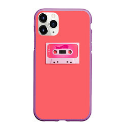 Чехол iPhone 11 Pro матовый BTS cassette, цвет: 3D-фиолетовый