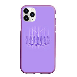 Чехол iPhone 11 Pro матовый BTS live goes on purple, цвет: 3D-фиолетовый