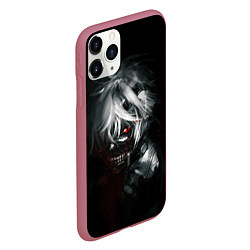 Чехол iPhone 11 Pro матовый Токийский Гуль- Канеки, цвет: 3D-малиновый — фото 2