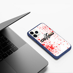 Чехол iPhone 11 Pro матовый Counter Strike bullet, цвет: 3D-тёмно-синий — фото 2