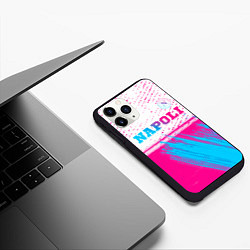 Чехол iPhone 11 Pro матовый Napoli neon gradient style: символ сверху, цвет: 3D-черный — фото 2