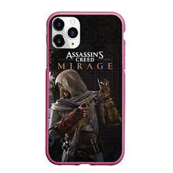 Чехол iPhone 11 Pro матовый Скрытый Басим Assassins creed mirage, цвет: 3D-малиновый