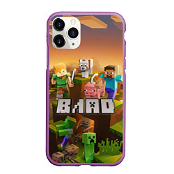 Чехол iPhone 11 Pro матовый Влад - inecraft, цвет: 3D-фиолетовый