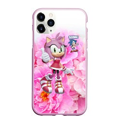 Чехол iPhone 11 Pro матовый Sonic - Amy Rose - Video game, цвет: 3D-розовый