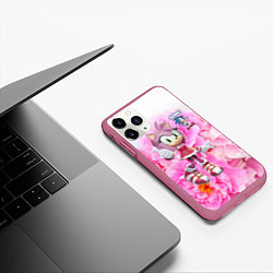 Чехол iPhone 11 Pro матовый Sonic - Amy Rose - Video game, цвет: 3D-малиновый — фото 2
