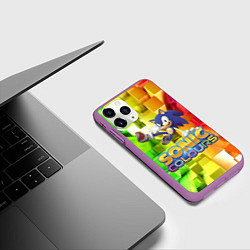 Чехол iPhone 11 Pro матовый Sonic Colours - Hedgehog - Video game, цвет: 3D-фиолетовый — фото 2
