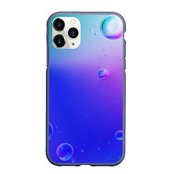 Чехол iPhone 11 Pro матовый Радужные мыльные пузыри, цвет: 3D-серый