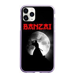 Чехол iPhone 11 Pro матовый Banzai - самурай, цвет: 3D-светло-сиреневый