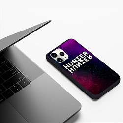 Чехол iPhone 11 Pro матовый Hunter x Hunter gradient space, цвет: 3D-черный — фото 2