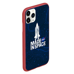 Чехол iPhone 11 Pro матовый Nasa звёзды, цвет: 3D-красный — фото 2