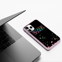 Чехол iPhone 11 Pro матовый Blackpink брызги красок, цвет: 3D-розовый — фото 2