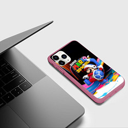 Чехол iPhone 11 Pro матовый Super Mario 3D World - Boomerang, цвет: 3D-малиновый — фото 2