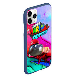 Чехол iPhone 11 Pro матовый Super Mario Odyssey - Bullet Bill - Nintendo, цвет: 3D-тёмно-синий — фото 2