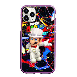 Чехол iPhone 11 Pro матовый Super Mario Odyssey - Nintendo - видеоигра, цвет: 3D-фиолетовый
