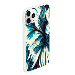 Чехол iPhone 11 Pro матовый Абстрактные цветочные узоры, цвет: 3D-белый — фото 2