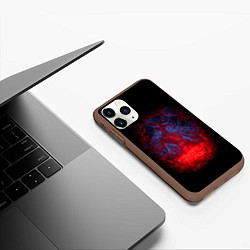 Чехол iPhone 11 Pro матовый Stranger Things - monster, цвет: 3D-коричневый — фото 2