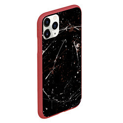 Чехол iPhone 11 Pro матовый Малярные пятна, цвет: 3D-красный — фото 2